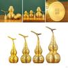 Brass Gourd Figurine, Chinese Motif, Table Ornament, Collectible Ideal for Living Room,