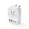 Adapter Międzynarodowy TESSN z 2 Kompatybilny z i innymi Europejskimi Wygodny Akcesorium Podróżne do Międzynarodowej Wtyczki Typu C, 7-w-1 Porty USB-C,