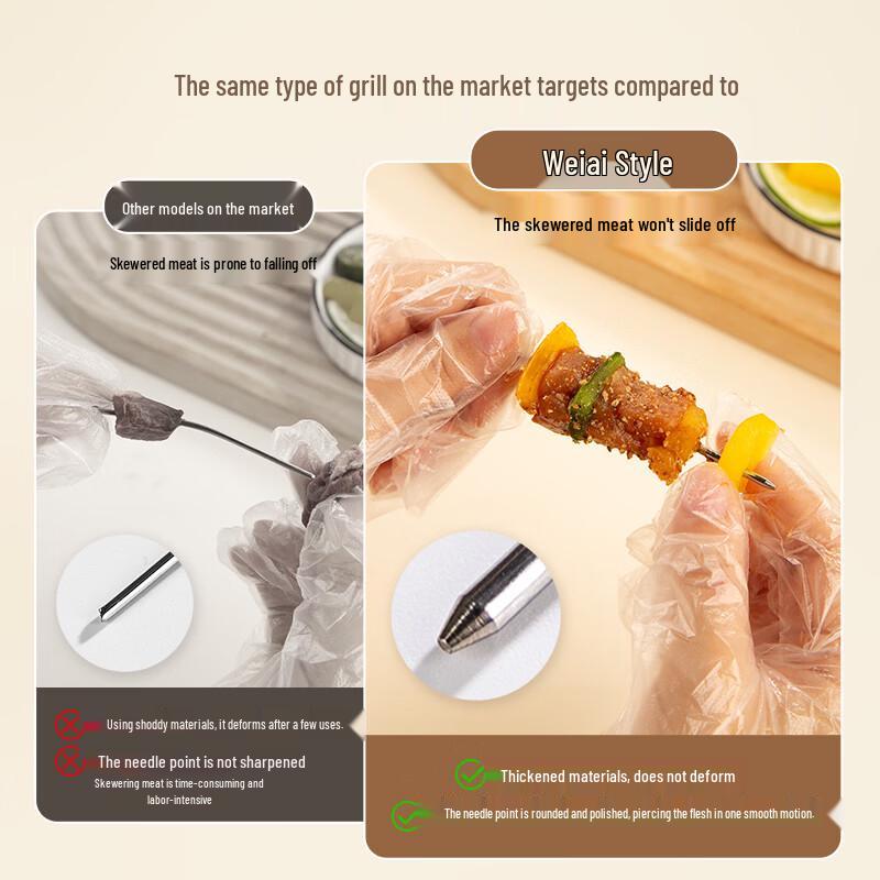 Newair 304 Stainless Steel Vertical Air Fryer Skewer Rack (24 Skewers)