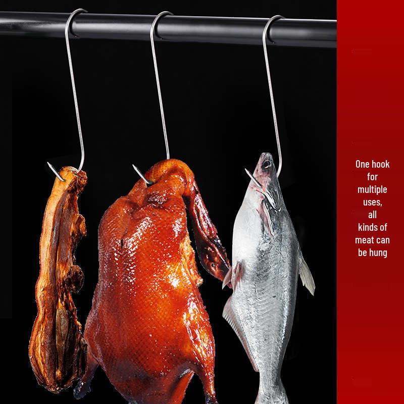 Stainless Steel S-Hook for Meat, Bacon, and Sausage.