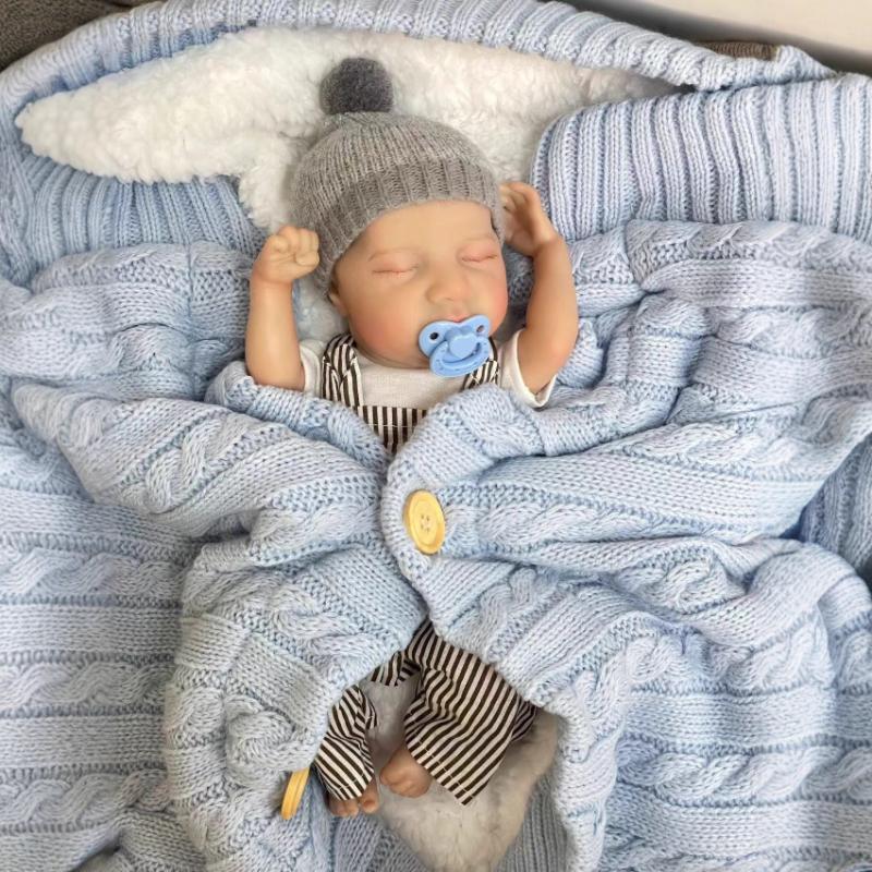 Cute 30cm Simulation Reborn Girl Dolls Levi Full Vinyl Body Newborn Baby Doll Alive Sleeping Closed Eyes Rebirth Doll for Child Play Toy Birthday Gift