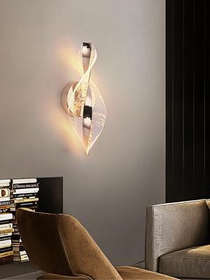 Acrylic 1pc Gold/Black Modern Wall Sconce for Hallways, Bedrooms and Other Home Decor, LED Outdoor Wall Sconce