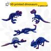 Set de 5 dinosaurios impresos en 3D con articulaciones móviles, incluyendo Ankilosaurio, Sauron y Espinosaurio, pieza de exhibición para el hogar y la decoración