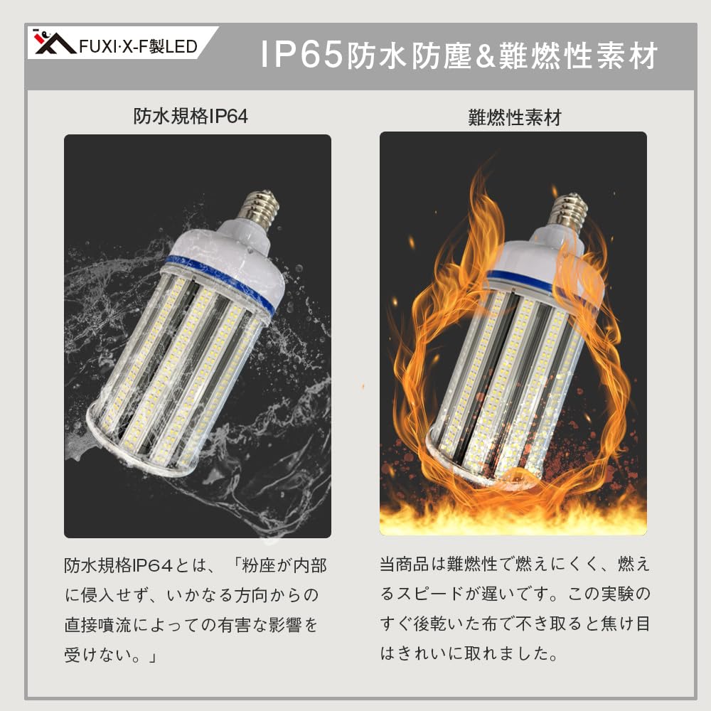 FUXI X-F LED Corn Light, 80W100W150W, E39 Base, 16,00020,00030,000 Lumens, E39 Base, 16,000 Lumens, 20,000 Lumens, 30,000 Lumens, Cone-Shaped,