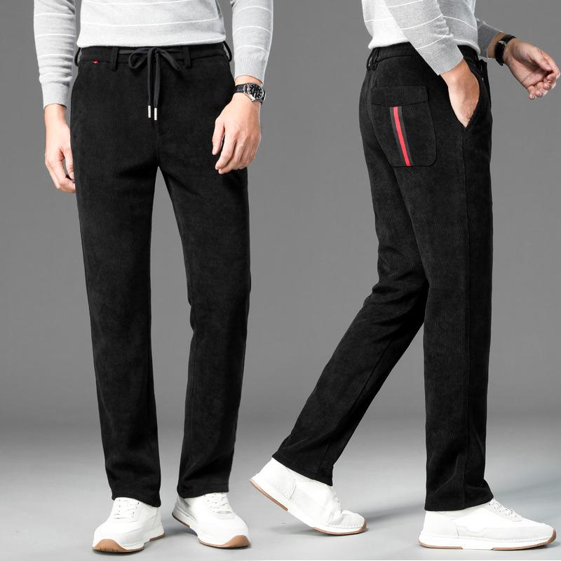 Bo Aorong Men's Casual Pants Straight Tube Pants Spring Men's Regular Korean Elastic Casual Pants Light Business Men's Pants