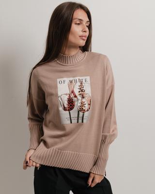Women's Sweater Of White 10005 42 Beige