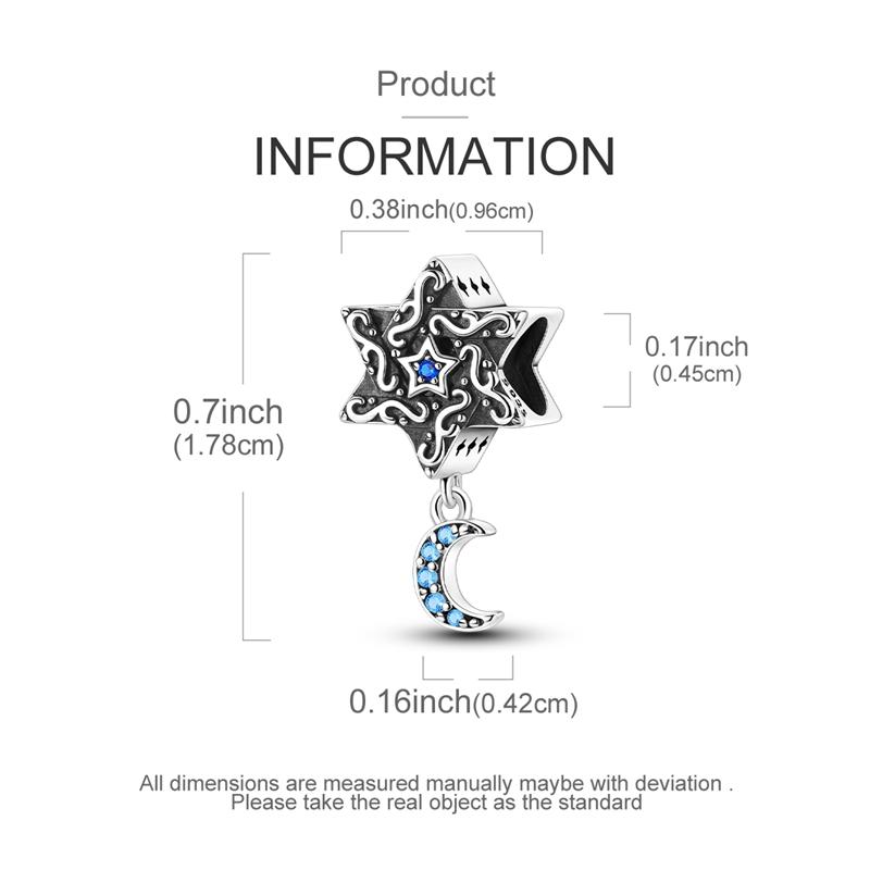 100% Real 925 Silver Charms Bead Luminous Star Moon Sun Dangle Fit Original Bracelet Diy For Woman Jewelry Party