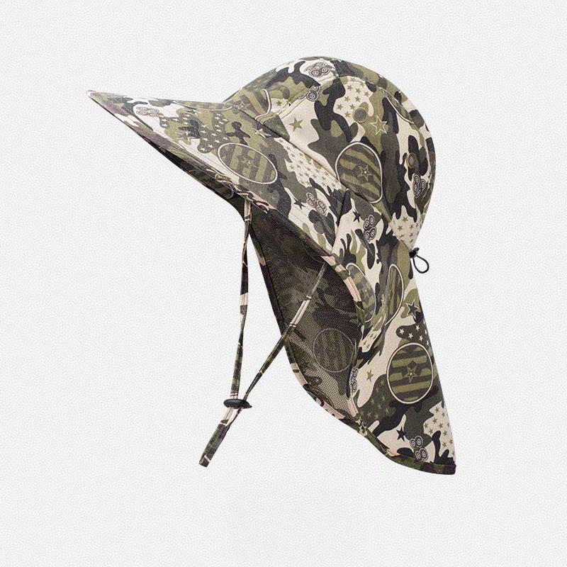Unisex Sun Protection Bucket Hat: Lightweight, Breathable, Wide Brim with Neck Protection for Outdoor Activities