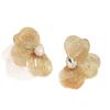 European & American Style Layered Glass Diamond Earrings with Butterfly & Fishtail Design