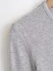 Trendy Women's Ribbed Long Sleeve Round Neck T-shirt - Slim Fit Autumn/Winter Base Layer in Solid Color.