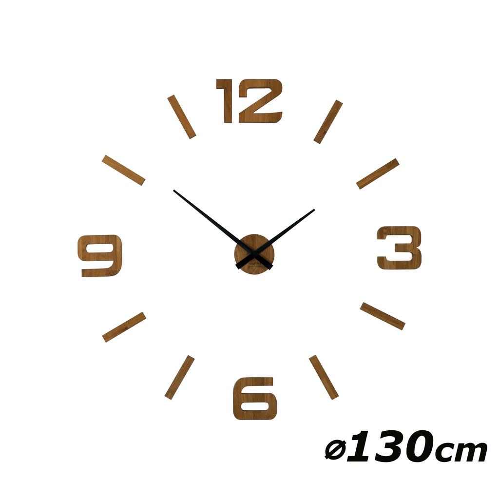 Wooden oak wall clock EKO 130cm