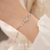 Elegant Zircon Bowknot Bracelet Women Minimalist Luxury Daily Wear Adjustable Copper Chain Jewelry