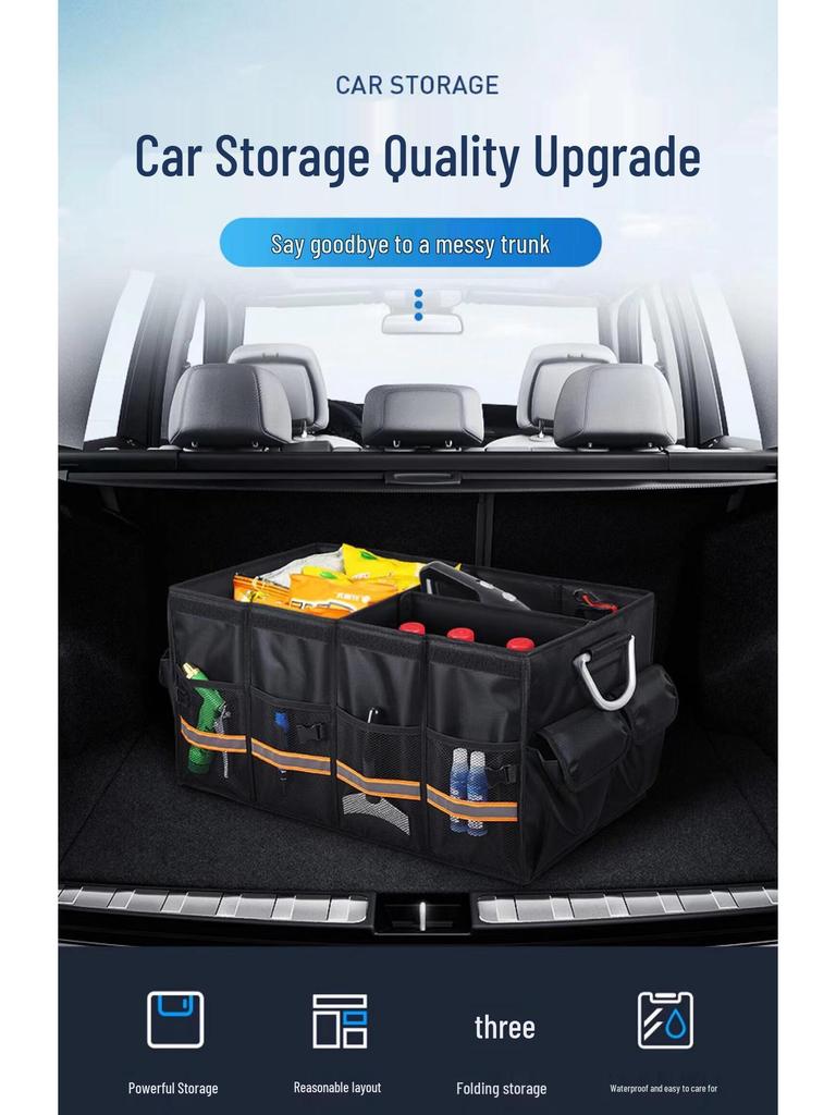 Foldable Car Trunk Storage & Organizer for Camping and Outdoor Use