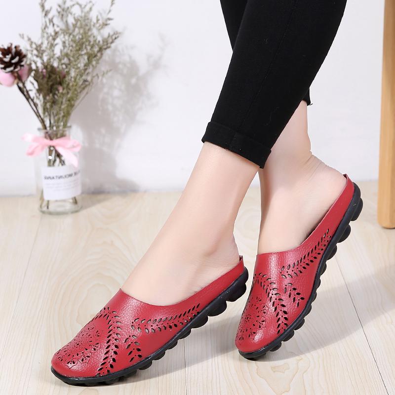 Women's Backless Walking Sneakers Summer Slip-on Mule Shoes Closed Toe Slippers Comfort Casual Travel Mule