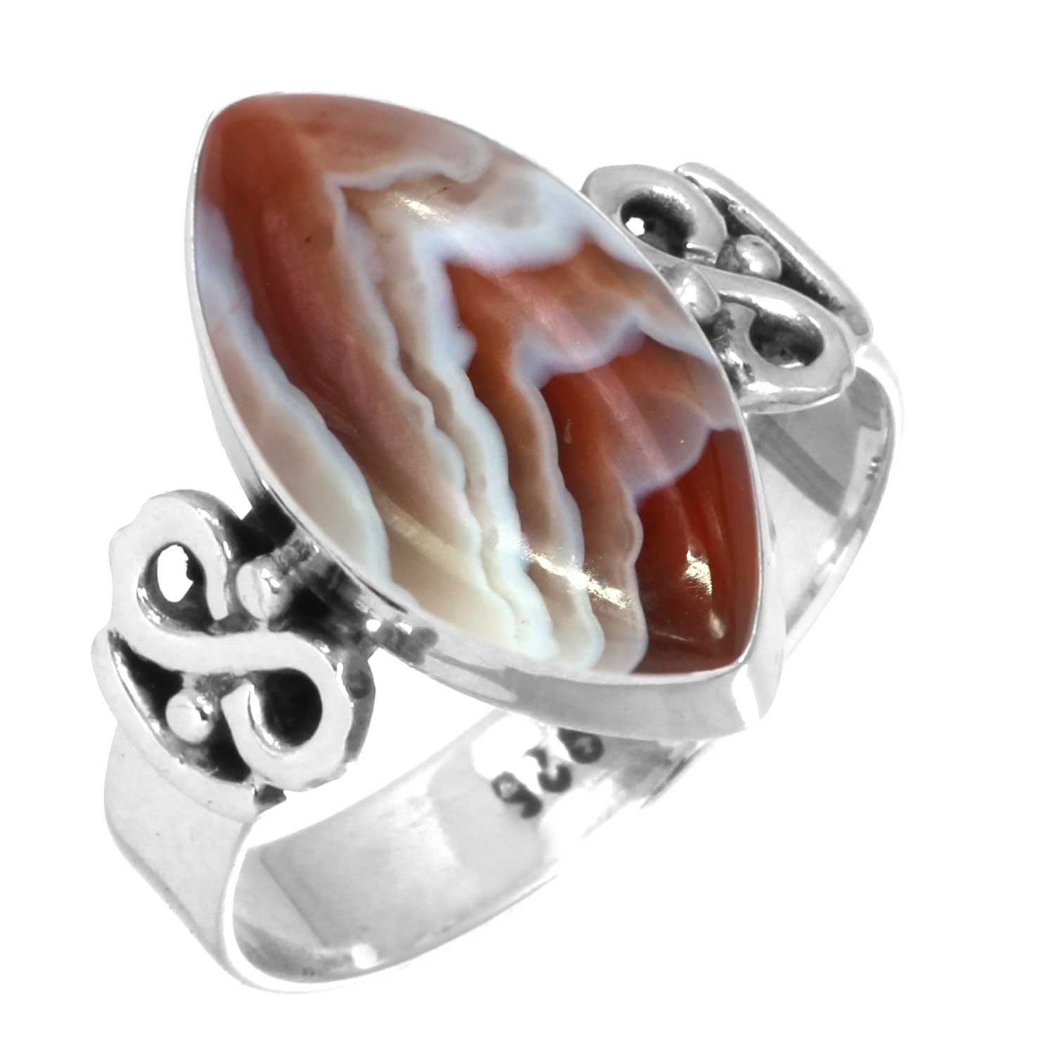 

Кольцо из стерлингового серебра 925 пробы Женское с драгоценным камнем Ручной работы Ювелирное изделие Подарок на Новый год Амазонит Ангелит Голубой опал Ботсванский агат Мохавский азурит Хризоколла Бохо 11