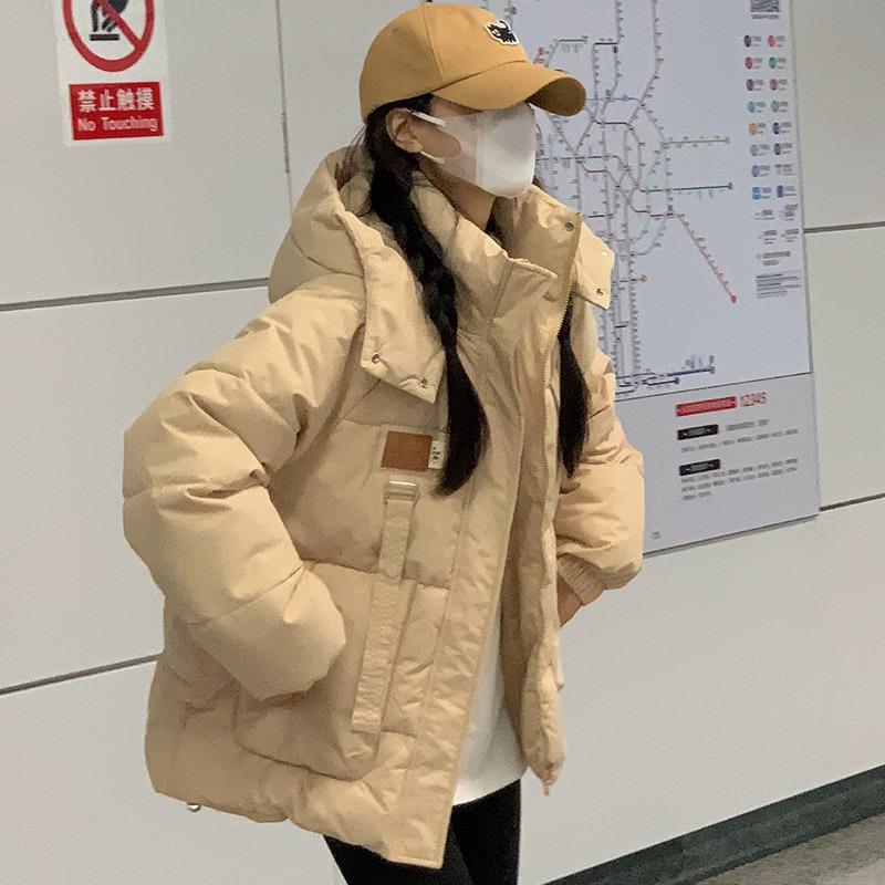 

Новая зимняя студенческая хлебная стеганая одежда женская короткая свободная стеганая куртка с капюшоном студенческая стеганая куртка топ 2XL suggestion [150-165] catties хаки