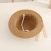 Lace Bow Straw Hat Baby Sun Hat Girls Beach Hat British Tide Top Hat Flat Top Sun Hat