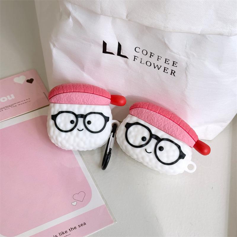 Glasses sushi for AirPods 1 apple bluetooth wireless silicone earphone cover 1/1/1 generation pro1 creative women