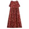 Short Sleeve Plus Size Cotton Vintage Floral New In Dresses for Women Casual Loose Long Summer Dress