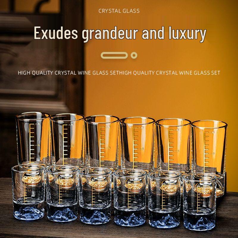 Xuankunpai Graduated Glass Baijiu & Liquor Cup Set with Rack