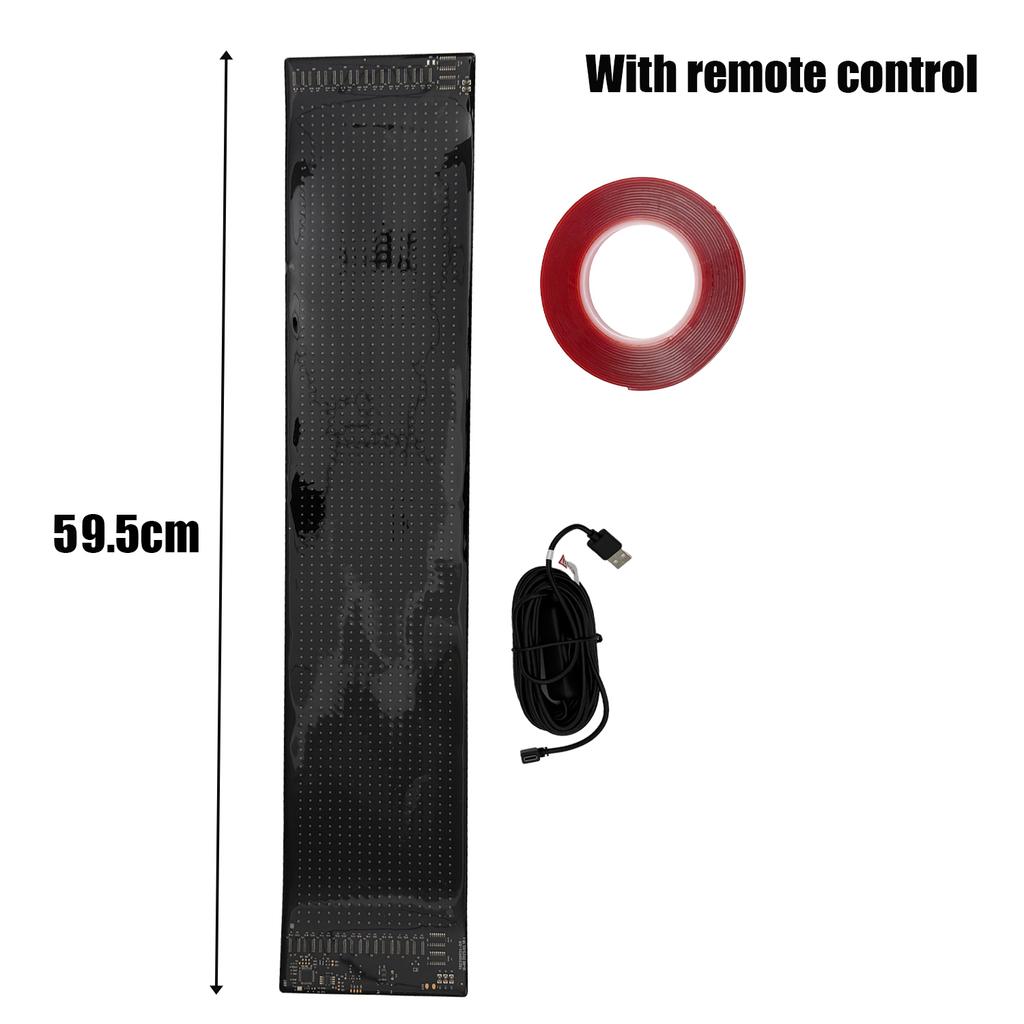 LED Truck Sign Remote Control Scrolling Animation Devil's Eye Flexi Sticker for Car Truck Windshield Stickers LED Display Light