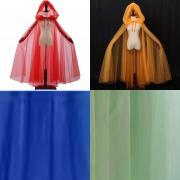 New Mesh Cloak Halloween Cape With Hood For Unisex Cosplay And Costume Parties