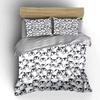 Penguin Pattern Home Decor Set Soft Skin-Friendly Bedding Set Includes 1 Duvet Cover And 2 Pillowcase Gift
