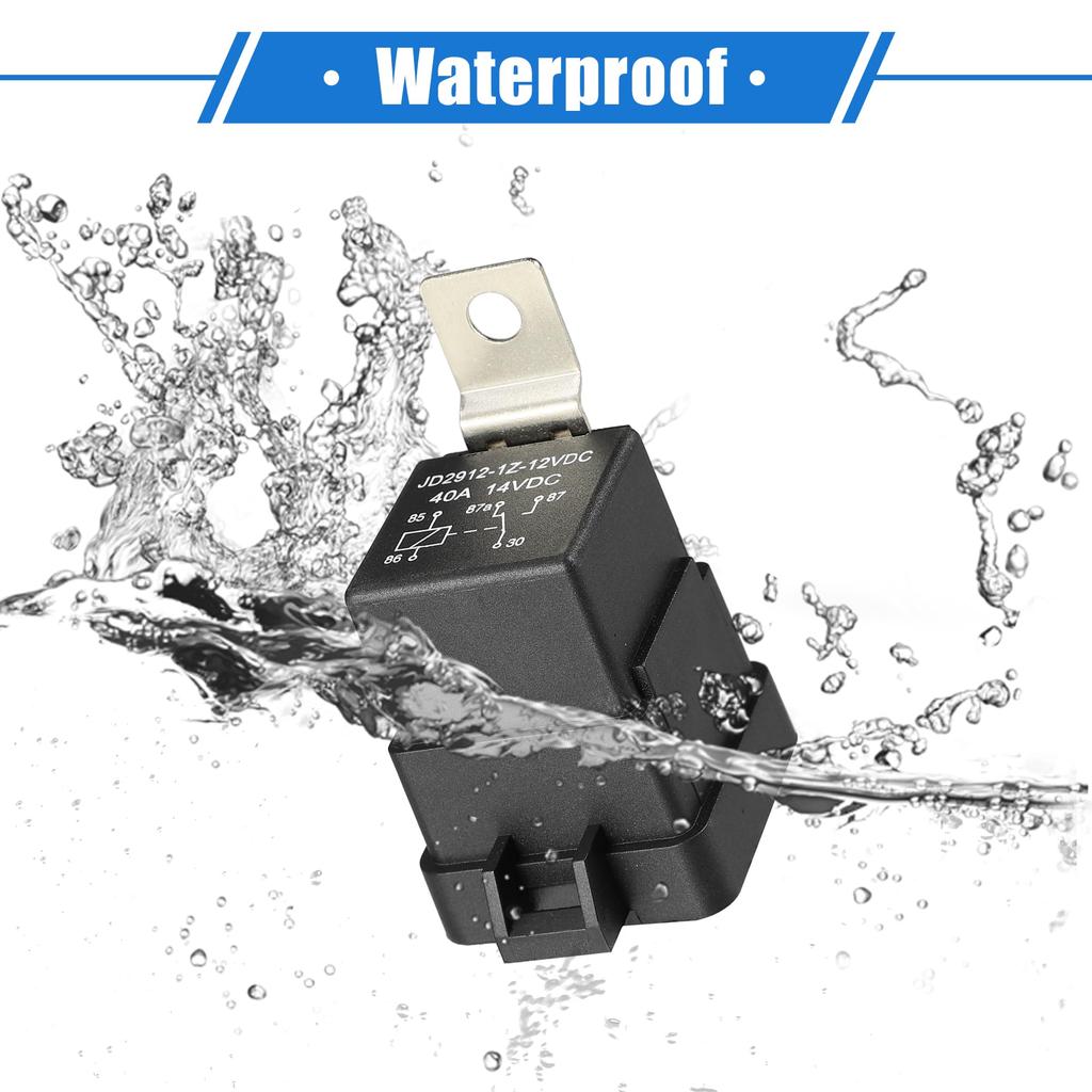 A ABSOPRO Waterproof Relay DC 5 Pin Relay Charging Case Universal Car Durable Plastic 2PCS