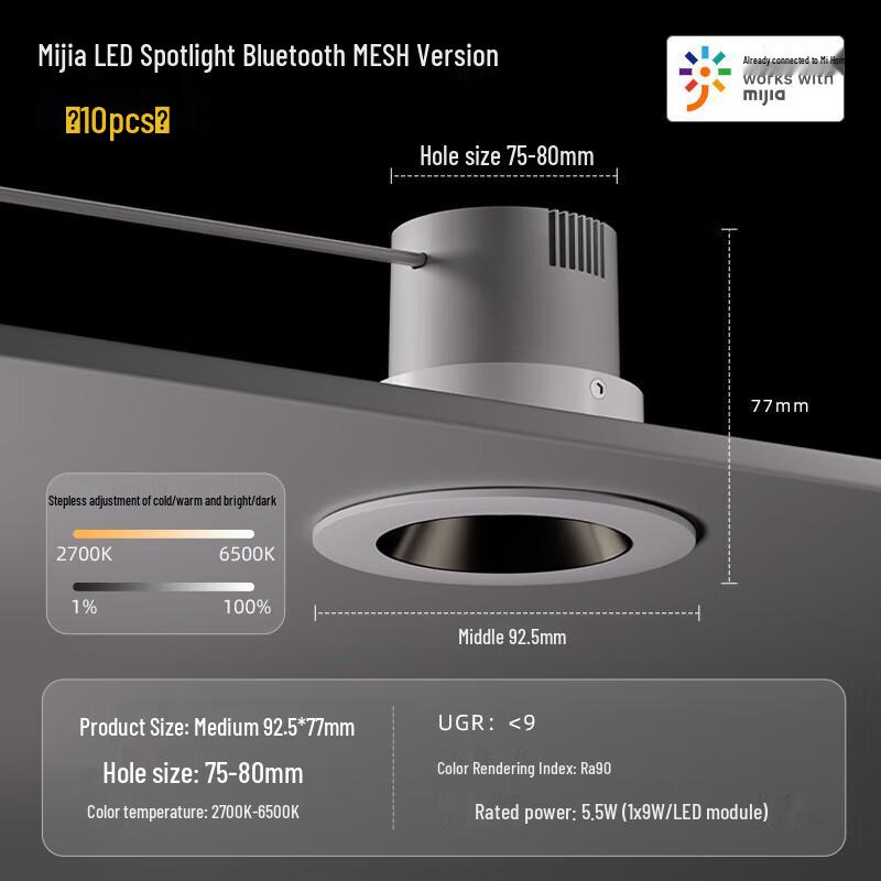 Mijia Smart Bluetooth LED Spotlight (10-Pack)