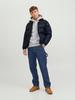 Демисезонная куртка Jack & Jones Jjetoby Puffer Collar SN (12235860) navy blazer/black blocking