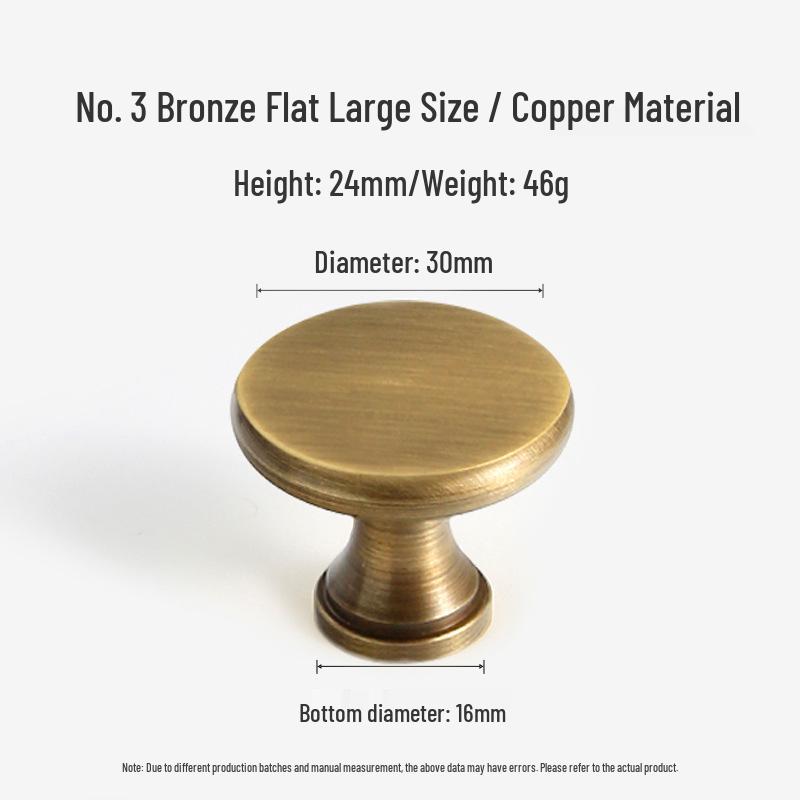 Bronze Brass Pull Handle: New Chinese Style Cabinet, Wardrobe & Drawer Retro Door Handle