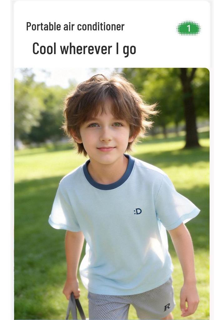 Kids' Mesh Short-Sleeve Quick-Dry T-shirt, Outdoor Casual Summer Top