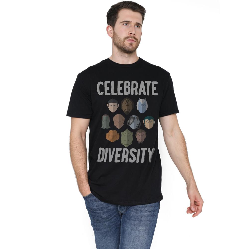 Star Trek The Celebrate Diversity T-Shirt S-5XL Black XXL