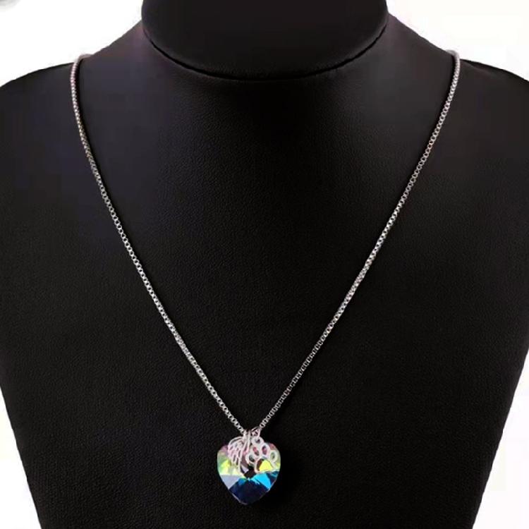 Crystal Pendant Necklace Rainbows Bridge Necklace Pet Loss Sympathy Gift