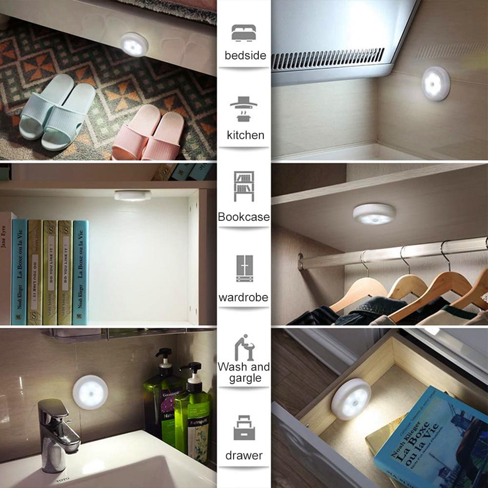 Night Light Intelligent Human Body Induction Bedside Small Night Lamp Emergency Automatic Cabinet Home LED Wardrobe Light