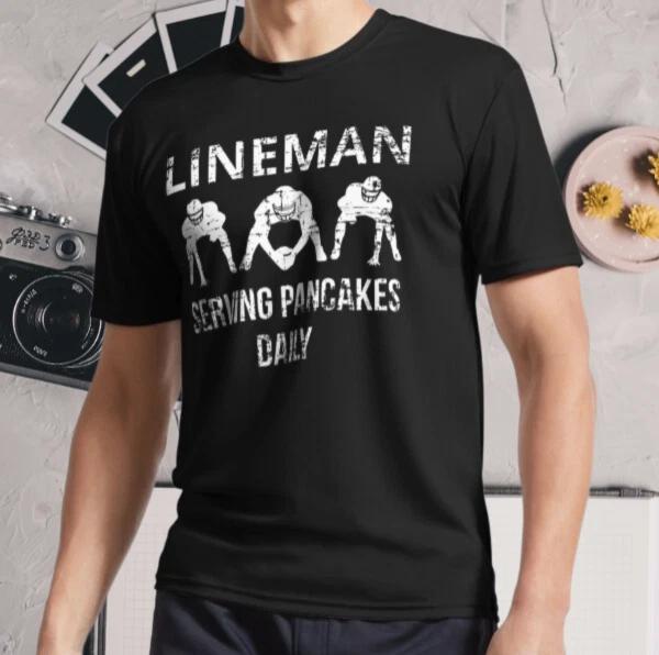 

New Shirt Lineman Servicing Pancakes Dail Active Logo T-Shirt Funny Size S - 5XL XL