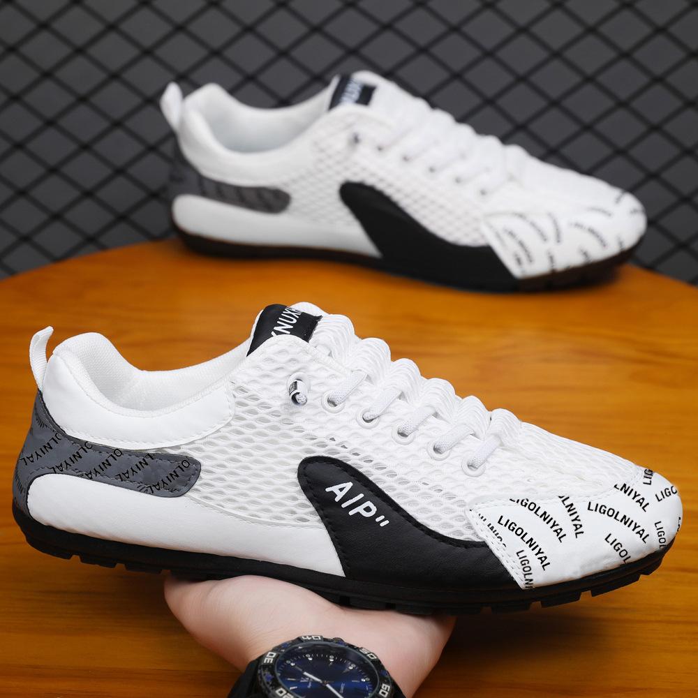 

Men s shoes summer new mesh breathable sports casual shoes soft sole light lazy shoes driving shoes 44