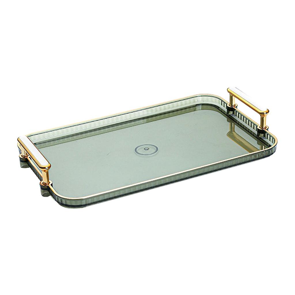 Snacks Plate Fruit Plate Tray Non Slip Base Decorative Tray Vanity Tray Serving Platter for Dessert Snacks Cupcake Kitchen