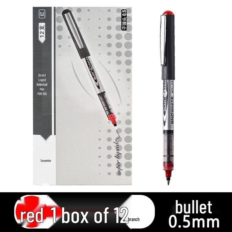 Snow White Quick-Dry Ink Rollerball Pen for Students and Business Use