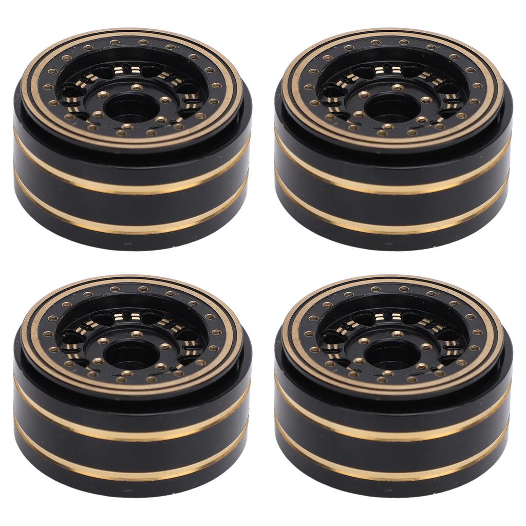 4pcs 1.2 Inches Beadlock Wheels Rim Increased Stability Brass RC Crawler Wheel Rim Upgrade Accessori