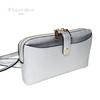Pisoraro Wallet Shoulder Bag with Smartphone PR184 SILVER Storage, Crossbody, Silver, Multifunctional,