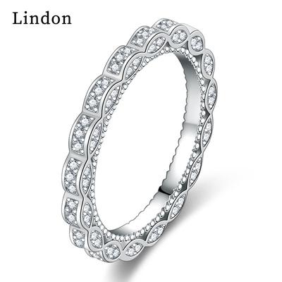 Lindon Classic Copper Alloy Zirkónový prsteň Dámske šperky Svadobný darček na párty