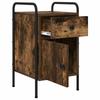 Nightstand Smoked Oak 35 X 36.5 X 61 Cm Engineered Wood