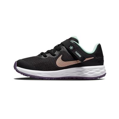REVOLUTION 6 FlyEase Material Reciclabil Pantofi de Alergare Joasă pentru Copii Negru Verde Maro Copii cu Vârste Cuprinse Între 3 7 Ani DD1114-005
