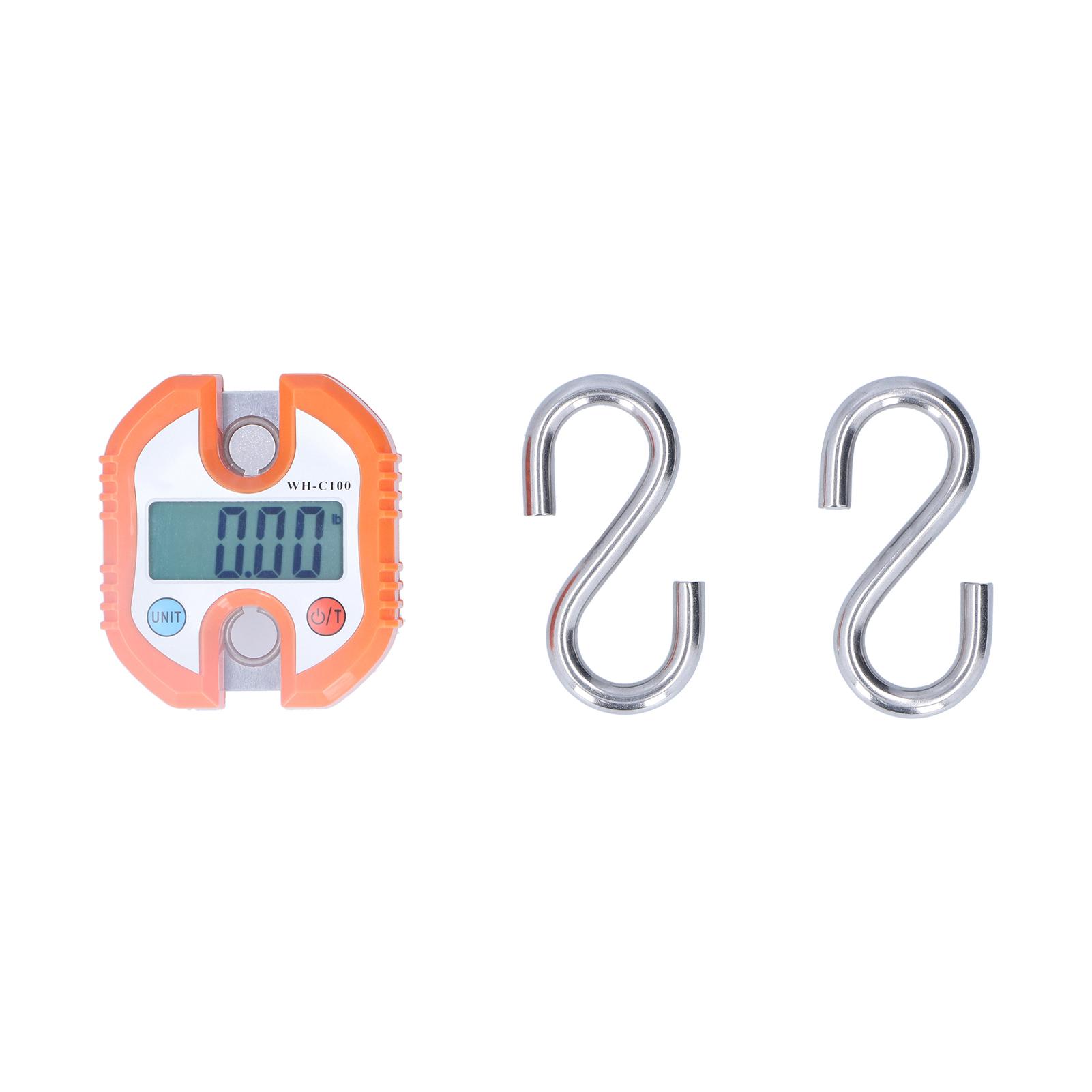 

Мини крановые весы крюк для взвешивания подвесной инструмент с дисплеем двойной точности 150 кг C100Orange оранжевый