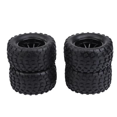 4pc Set 1:10 RC Wheel Tire Rubber Tires for Hsp Redcat Exceed Truck Off Road Car (10 Holes)