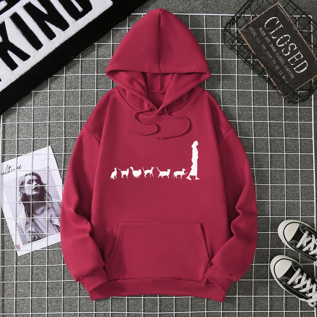 Printed new autumn and winter hooded sweatshirt 7027