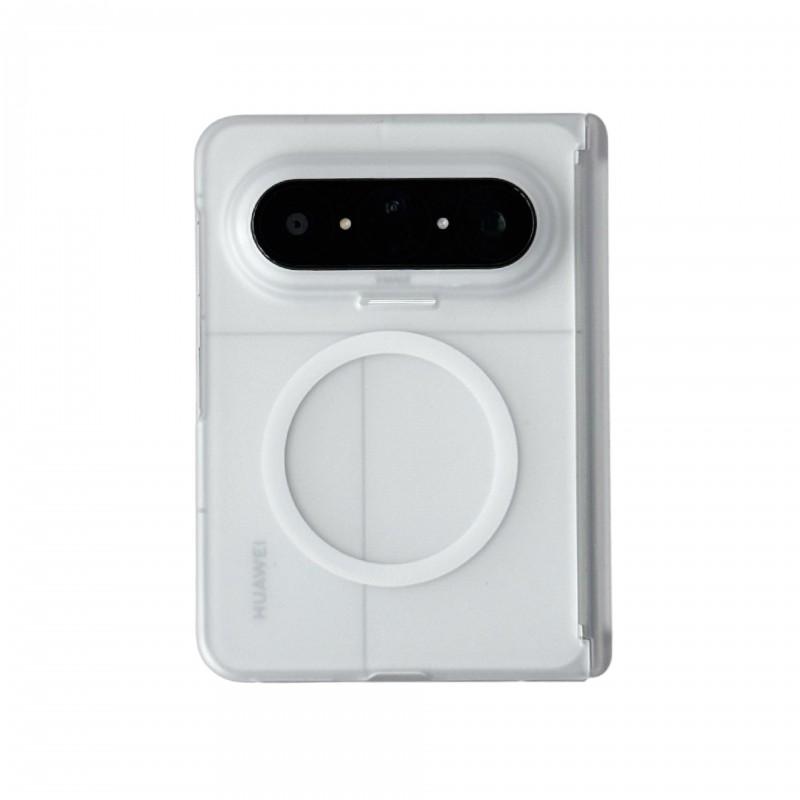 Custodia Pieghevole Trasparente Opaca per Telefono Puraxmax Guscio Magnetico Cover Acrilica Antiurto in Bianco Trasparente Nero Oro