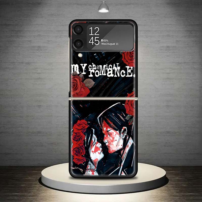 My Chemical Romance MCR Phone Case For Samsung Galaxy Z Flip 7 6 5 4 3 5G Shockproof Cover Z Flip7 Flip6 ZFlip5 Flip3 Flip4 Luxu
