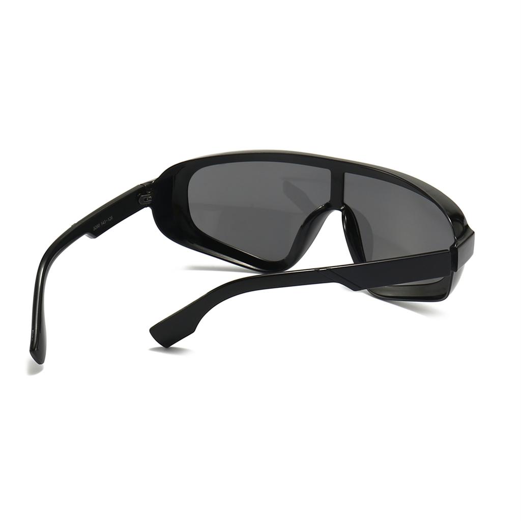 New Personality Colorful Sunglasses Trend Big Frame Sunglasses Women Retro Fashion One-Piece Windshield Sunglasses.